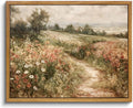 Framed Vintage Wall Art Country Wildflower Canvas Art Paintings