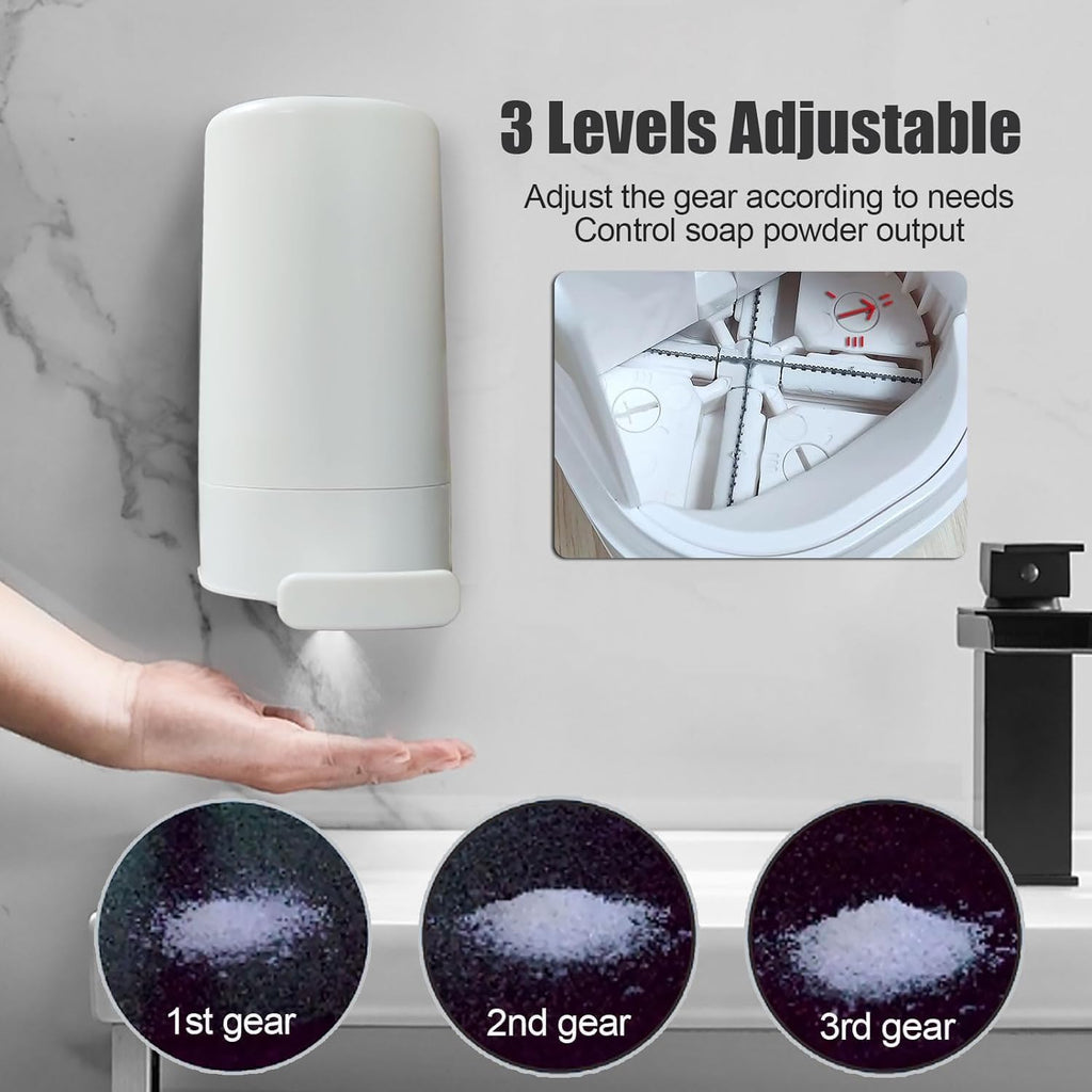 Soap Grinder for Bar Soap Wall-Mounted, No Drilling Waterproof Soap Container Cheese Grinder for Travel Kitchen Bathroom (One, White, NO SOAP, NO Desiccant)