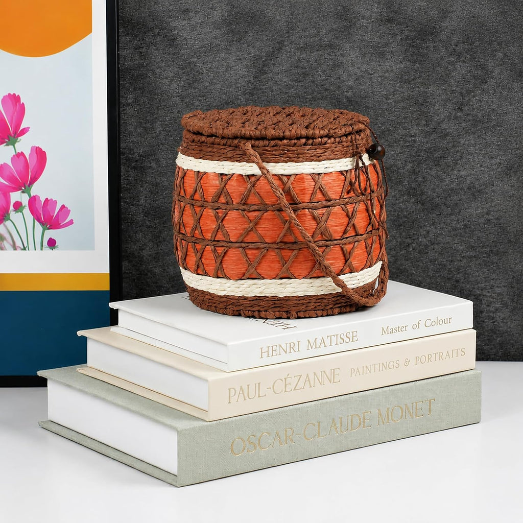 Decorative Books for Home Decor, Set of 3 Linen Fake Books, Sage